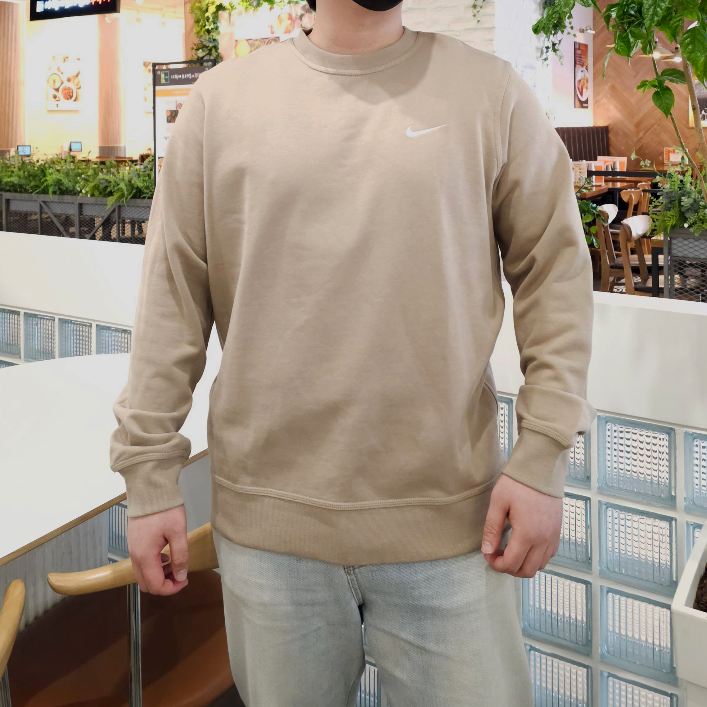 나이키 맨투맨 프렌치테리 남녀공용 긴팔 티셔츠 커플티 637903베이지, 2XL 이미지 6