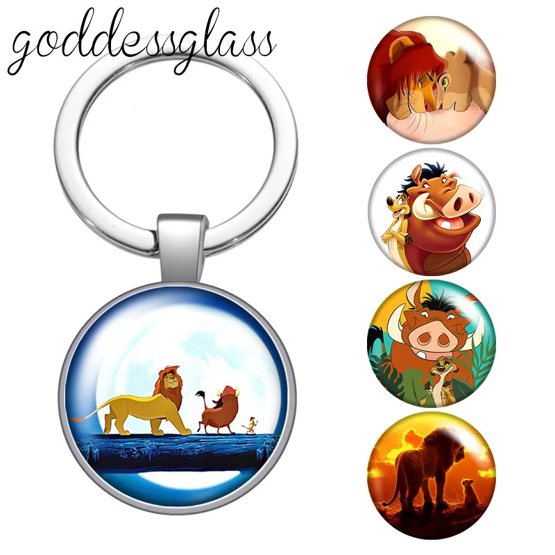 괴수 신 고질라 킹기도라 킹콩 모스라 피규어 키링 열쇠고리 굿즈 라이온 킹 귀여운 Simba Timon Pumbaa 유리 카보 숑 키 체인 가방 자동차... 