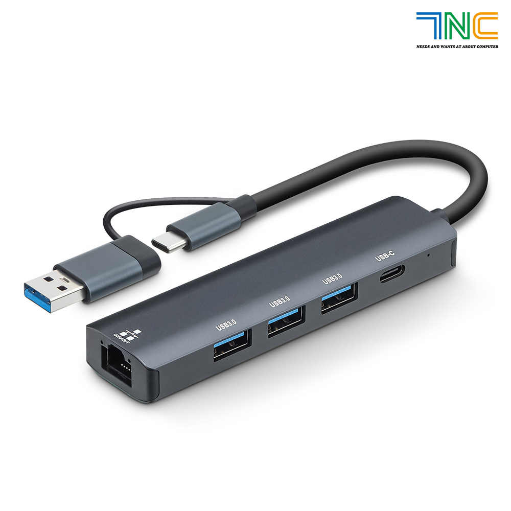 7NC USB 허브 C타입 멀티 연결 포트 노트북 타입 커넥터 컴퓨터 분배기 NCH705 - 상품 이미지