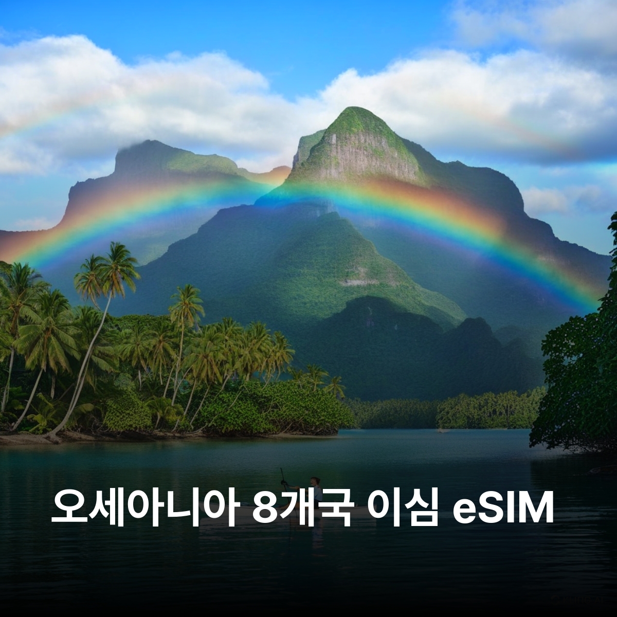 오세아니아 8개국 이심 eSIM 나우루 뉴질랜드 바누아투 사모아 통가 파푸아뉴기니 피지 호주 이심통 - 메인 이미지