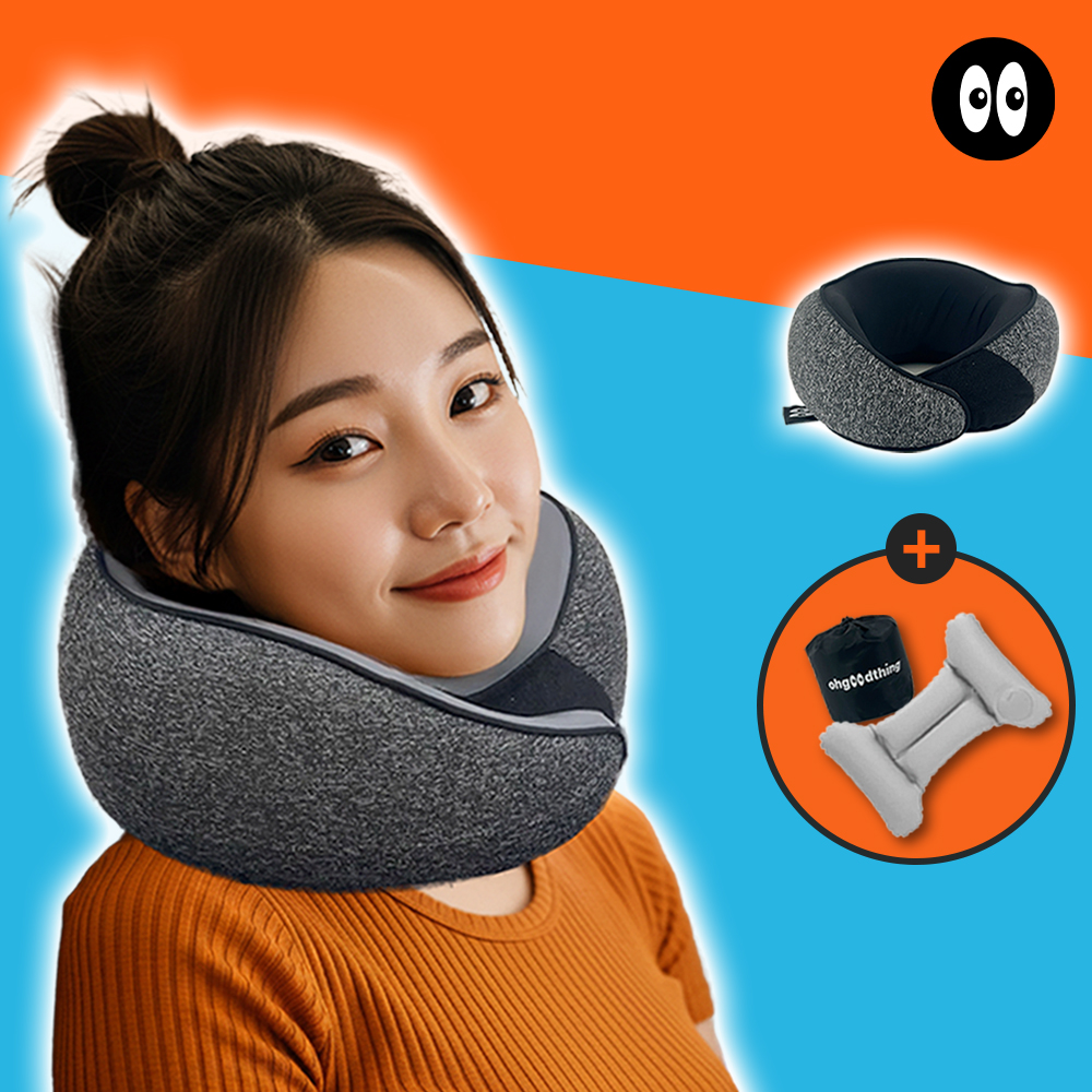 오굿띵 여행용 비행기 목베개 휴대용 목쿠션 - 상품 이미지