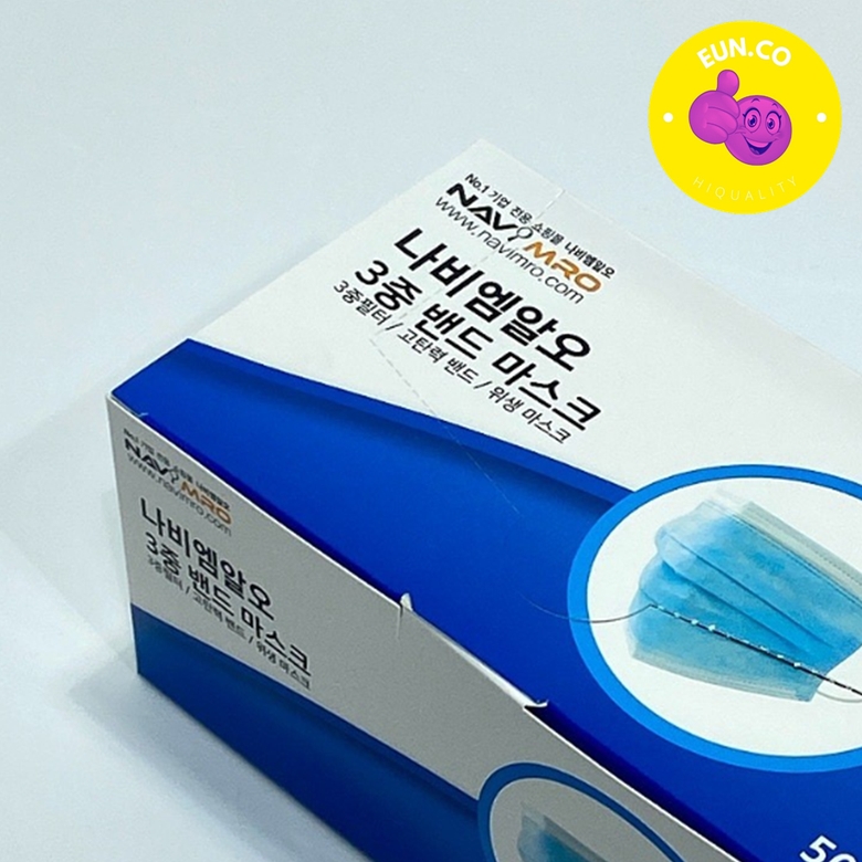 비말차단 병원용 덴탈 마스크 방역 바이러스 세균 보호 숨쉬기 편한 3중밴드 방역용품