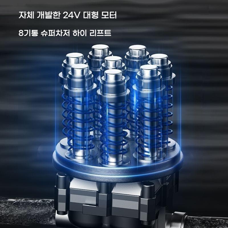 충전식양수기 무선 전동 워터펌프 고출력 8기통 물펌프 듀얼 10셀배터리 15m 출수관 1세트 - 상세 이미지 4