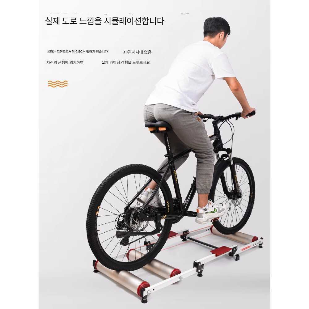고캠프 자전거평로라 스마트로라 트레이닝 롤러 실내 삼단 접이식 거치대 (페달 포함) - 상품 이미지