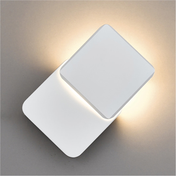 LED 에코 폴링 사각 벽등 8W 화이트 플리커프리 동성조명 - 상품 이미지