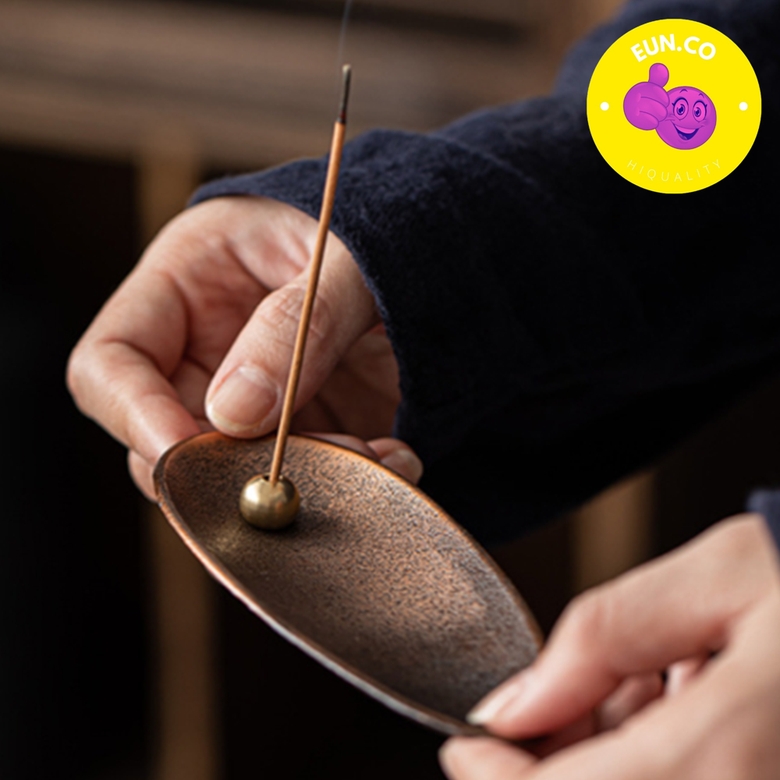 인센스 트레이 향홀더 인테리어 초받침 장식용 메탈 인센스콘