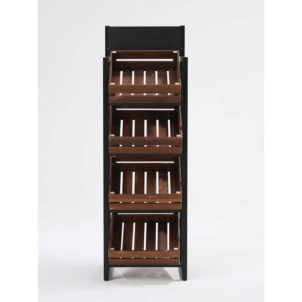 고캠프 빵진열대 선반 우드 빵 진열장 베이커리 흰색 50x35x140cm 나무색 3개 - 상세 이미지 3