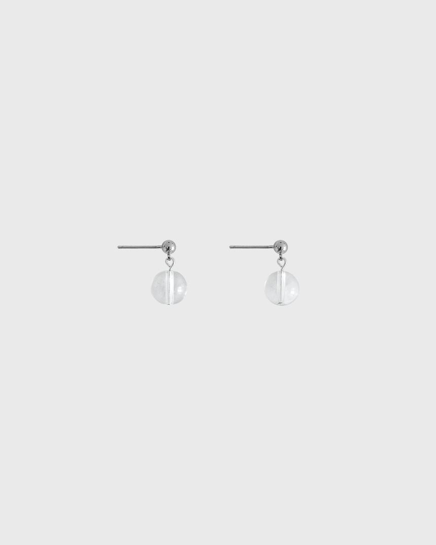 (자체제작) Clear Quartz Earring 백수정귀걸이 원석귀걸이 투명귀걸이 포인트귀걸이 상세 이미지 2