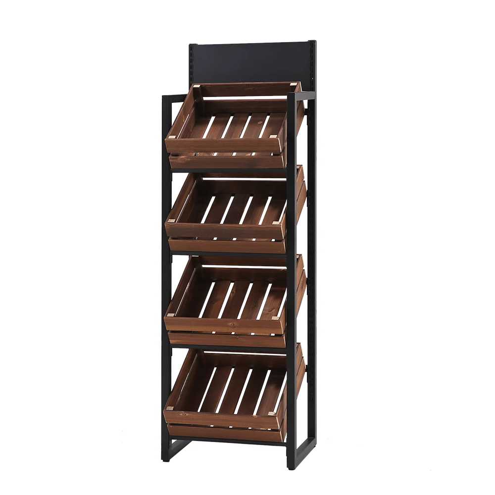 고캠프 빵진열대 선반 우드 빵 진열장 베이커리 흰색 50x35x140cm 나무색 3개 - 상세 이미지 5