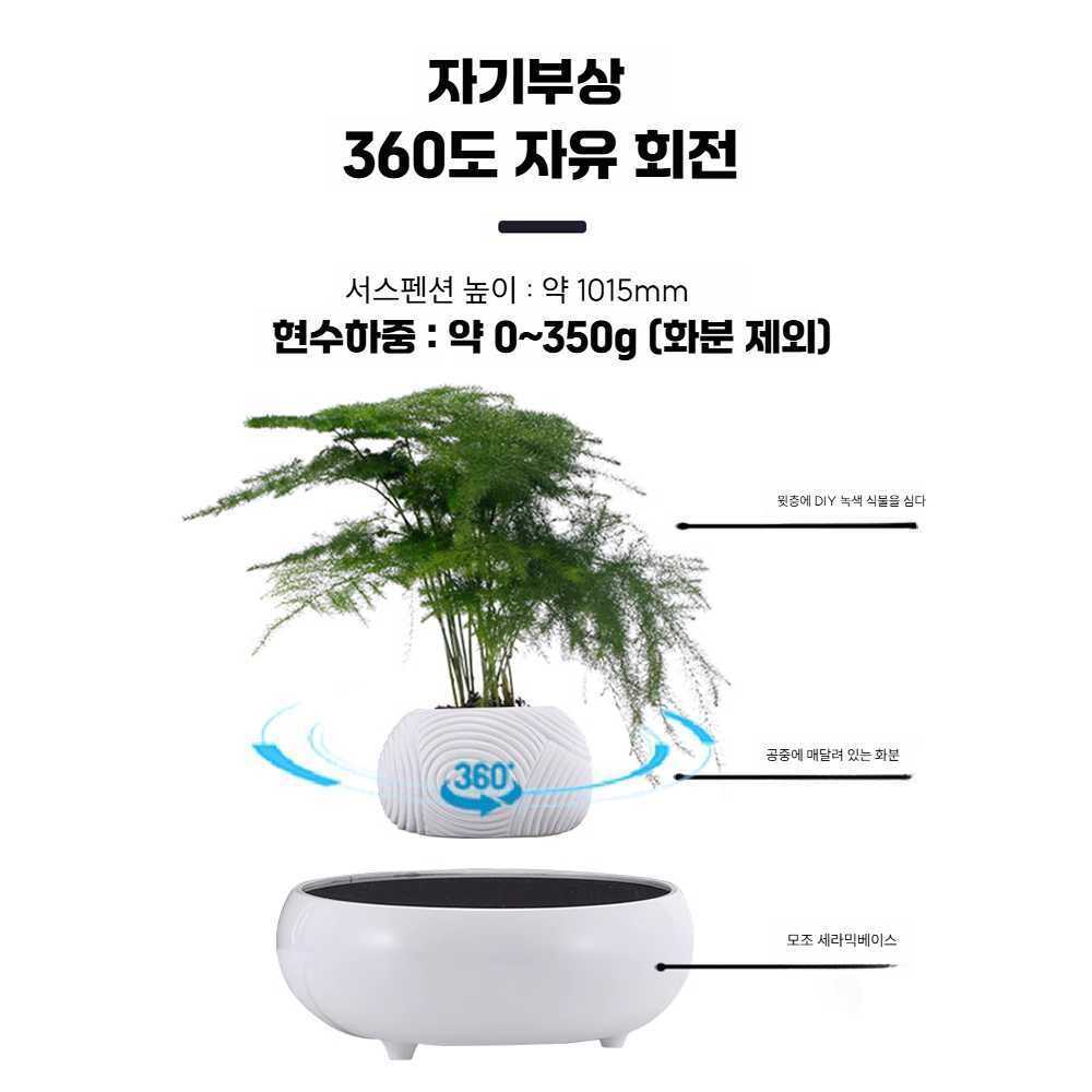 고캠프 공중부양화분 인테리어 공중부양 장식품 분재 꽃병 (도자기풍) - 상품 이미지