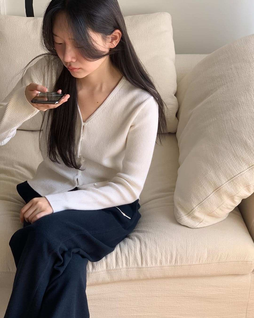 jinsim 진심 세인트 팬츠 코튼 밴딩 일자 와이드 데일리 바지 (2col) 상세 이미지 18