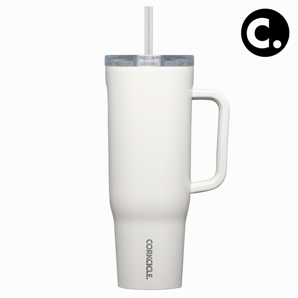 콕시클 크루저 40oz 스텐 보냉 텀블러 대용량 손잡이 빨대 1180ml, 오트밀크 - 메인 이미지