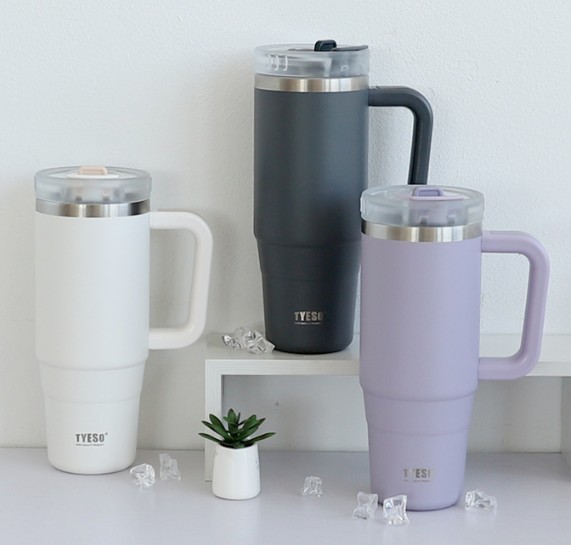 TYESO 타이소 드라이브 캠핑 대용량 손잡이 텀블러 900ml 보온 차량 행사 기념품 - 상세 이미지 5