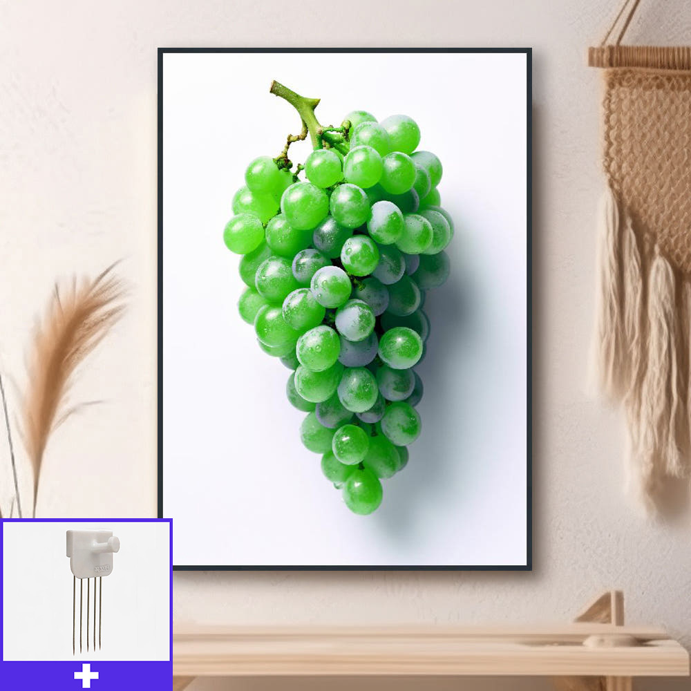부유 포도 A3 29.7X42cm 무광블랙 알루미늄액자 포도그림 - 상품 이미지