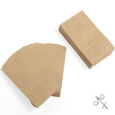 [컬러웨이브OEM]캔캔토토 무지 크라프트 봉투 100p세트 15x28cm 빵봉투