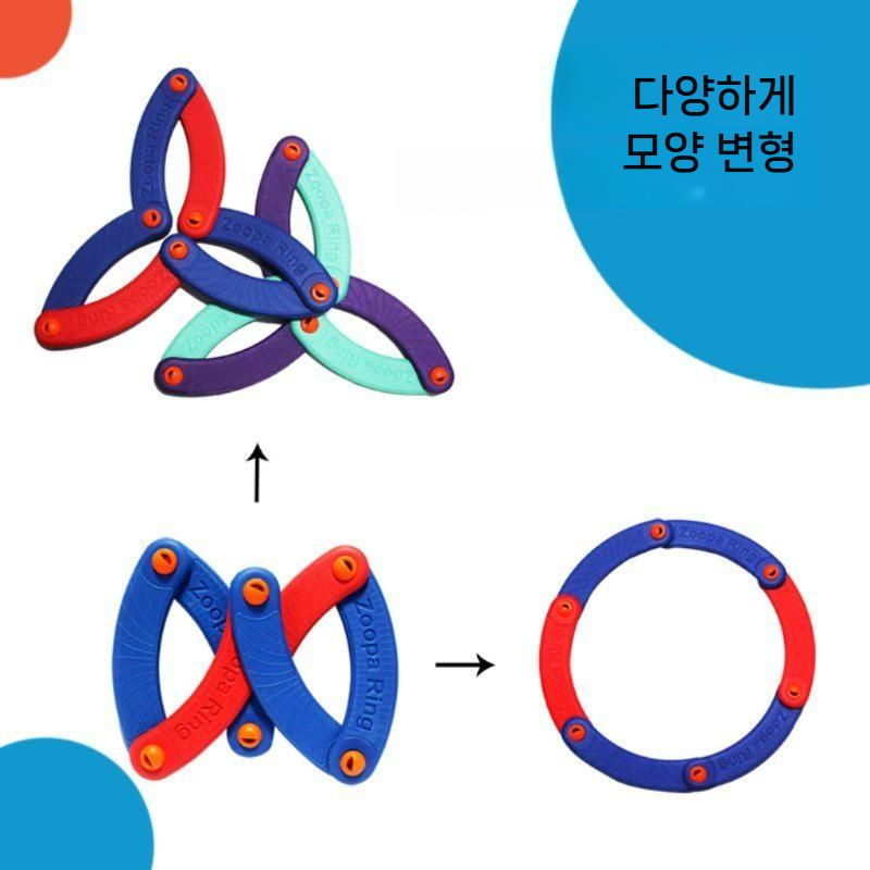 플라잉 링 부메랑 비행 접시 안전한 EVA 소프트 서클 V 3날 다양하게 변형! 접이식 레드 옐로 링타입 - 상세 이미지 3