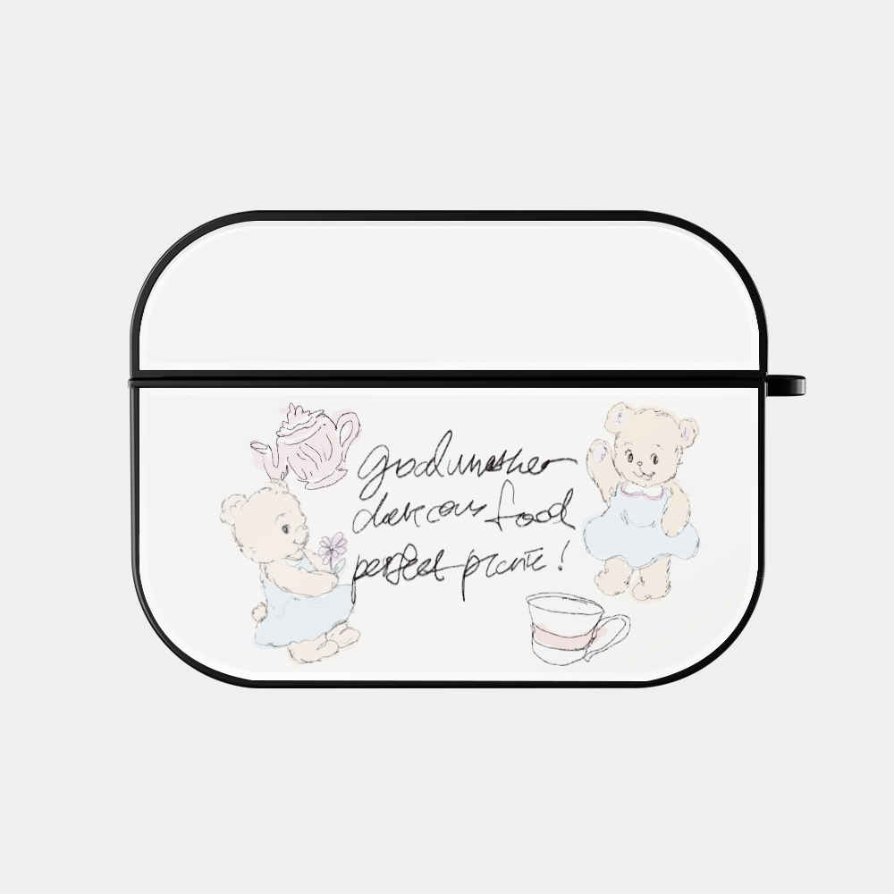 bear picnic time 에어팟 프로 케이스 하드 범퍼 - 메인 이미지