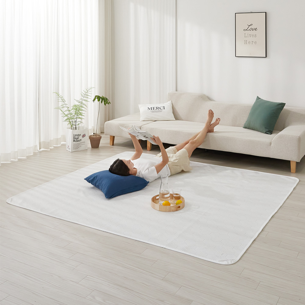 25년 휴비스 듀라론 여름 냉감패드 화이트, 거실용 220X200