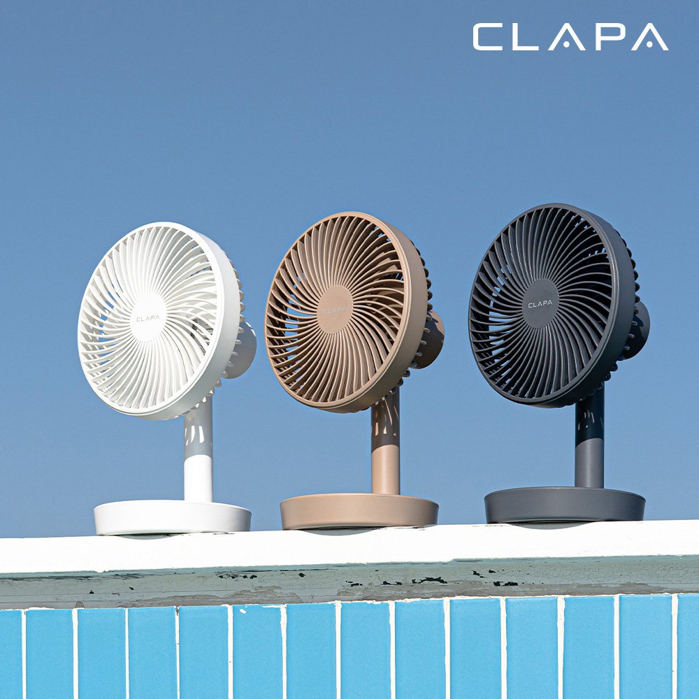 클래파 자동회전 탁상용 선풍기 C타입 무선 캠핑 사무실 미니 소형선풍기