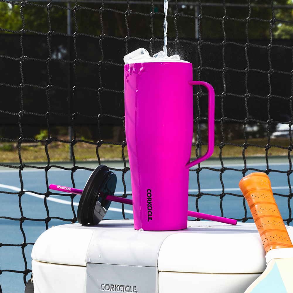 콕시클 콜드컵 XL 텀블러 대용량 손잡이 빨대 스텐 진공 보온 보냉 890ml, 화이트 이미지 6