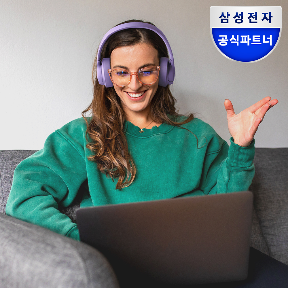 삼성전자 JBL T770NC 오버이어 블루투스헤드셋 무선헤드폰 학생 선물 퍼플 - 메인 이미지