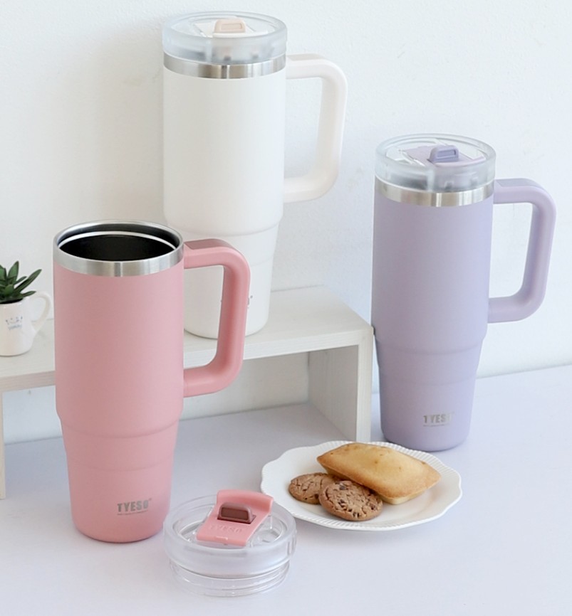 TYESO 타이소 드라이브 캠핑 대용량 손잡이 텀블러 900ml 보온 차량 행사 기념품 이미지 7