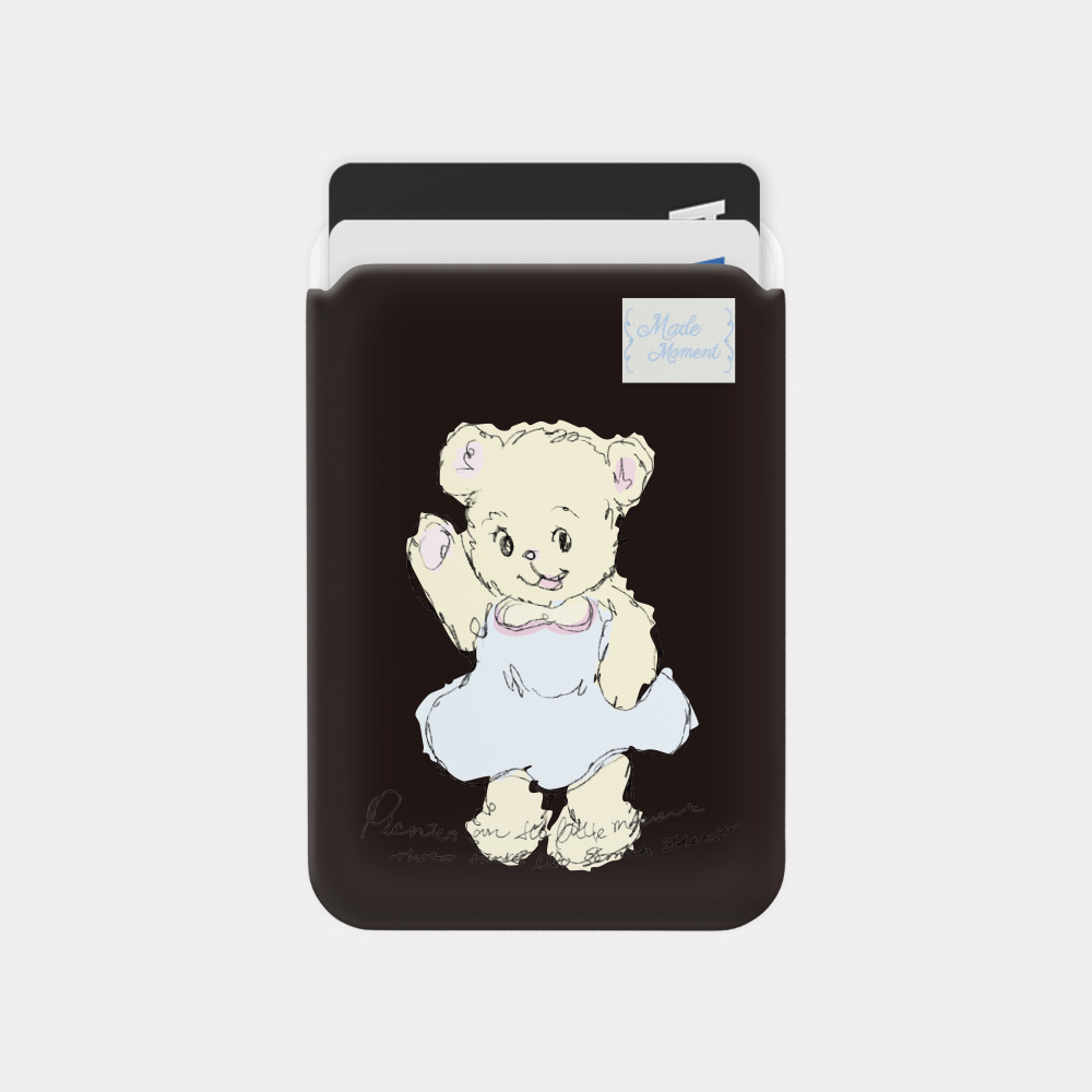 adorable bear 맥세이프 카드 슬롯 지갑 포켓 케이스 - 상세 이미지 2