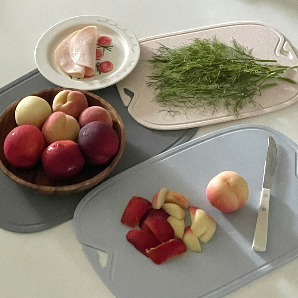 이놀 칼집안나는 항균 tpu 도마 3종 세트 이유식 실리콘 도마 받침대 대형 미니 플레이팅 - 상세 이미지 2