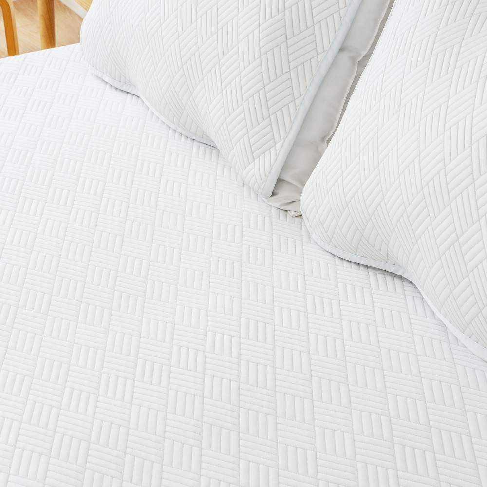 아이스론 쿨 냉감 밴드형 여름 침대 냉감패드+베게커버 세트 타입B_(아이스론B), K x 침대패드+베개커버 2EA