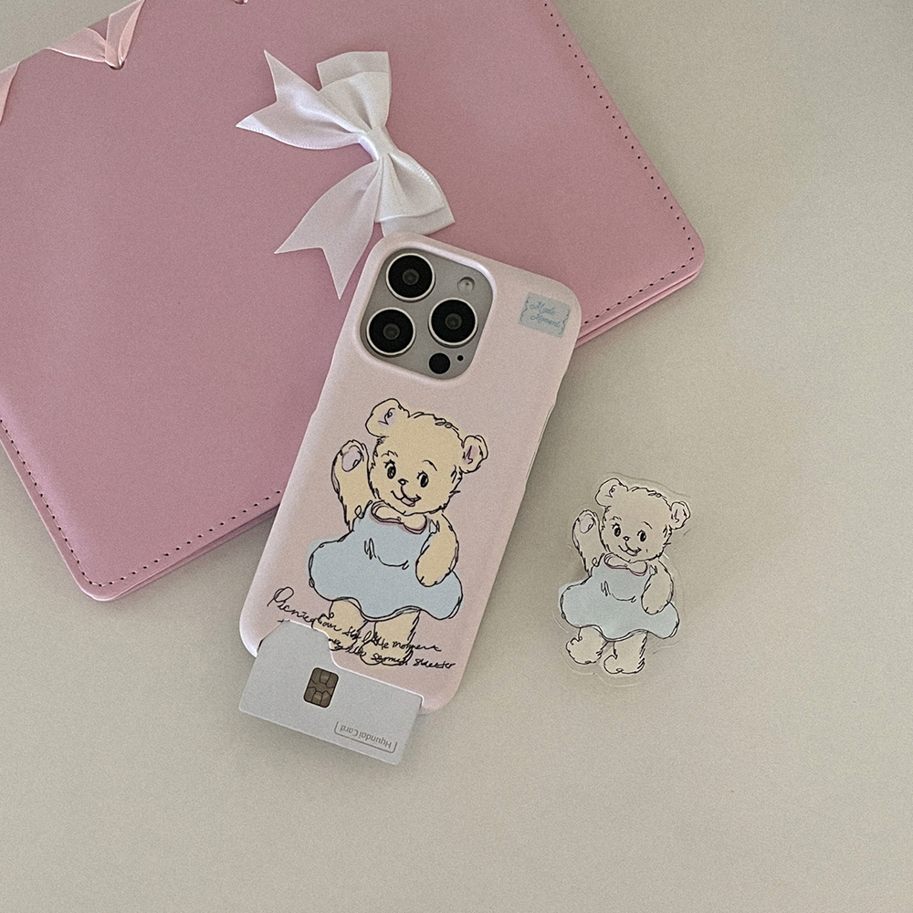 adorable bear 아이폰 16pro 카드수납 하드 케이스 - 상세 이미지 5