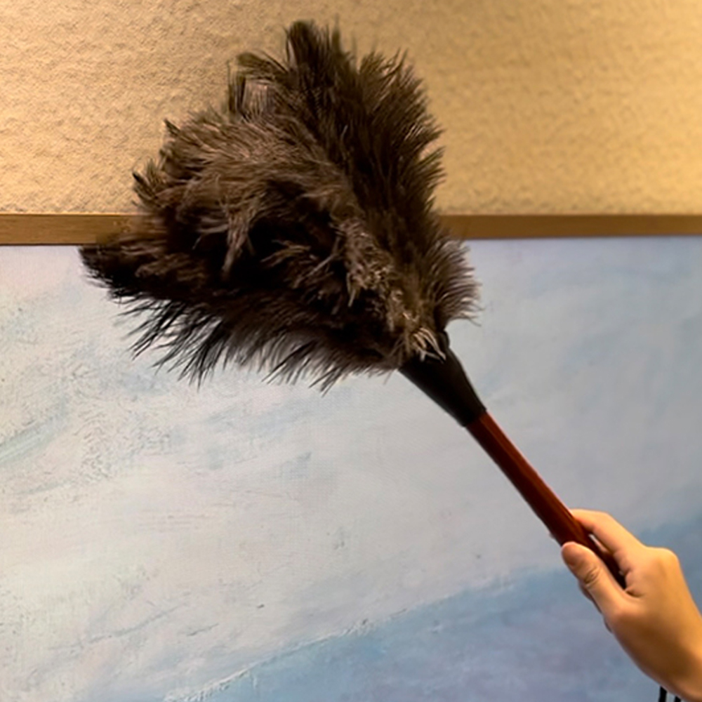 레데커 타조털 먼지털이개 먼지떨이 브러쉬 50cm 블랙 - 상품 이미지