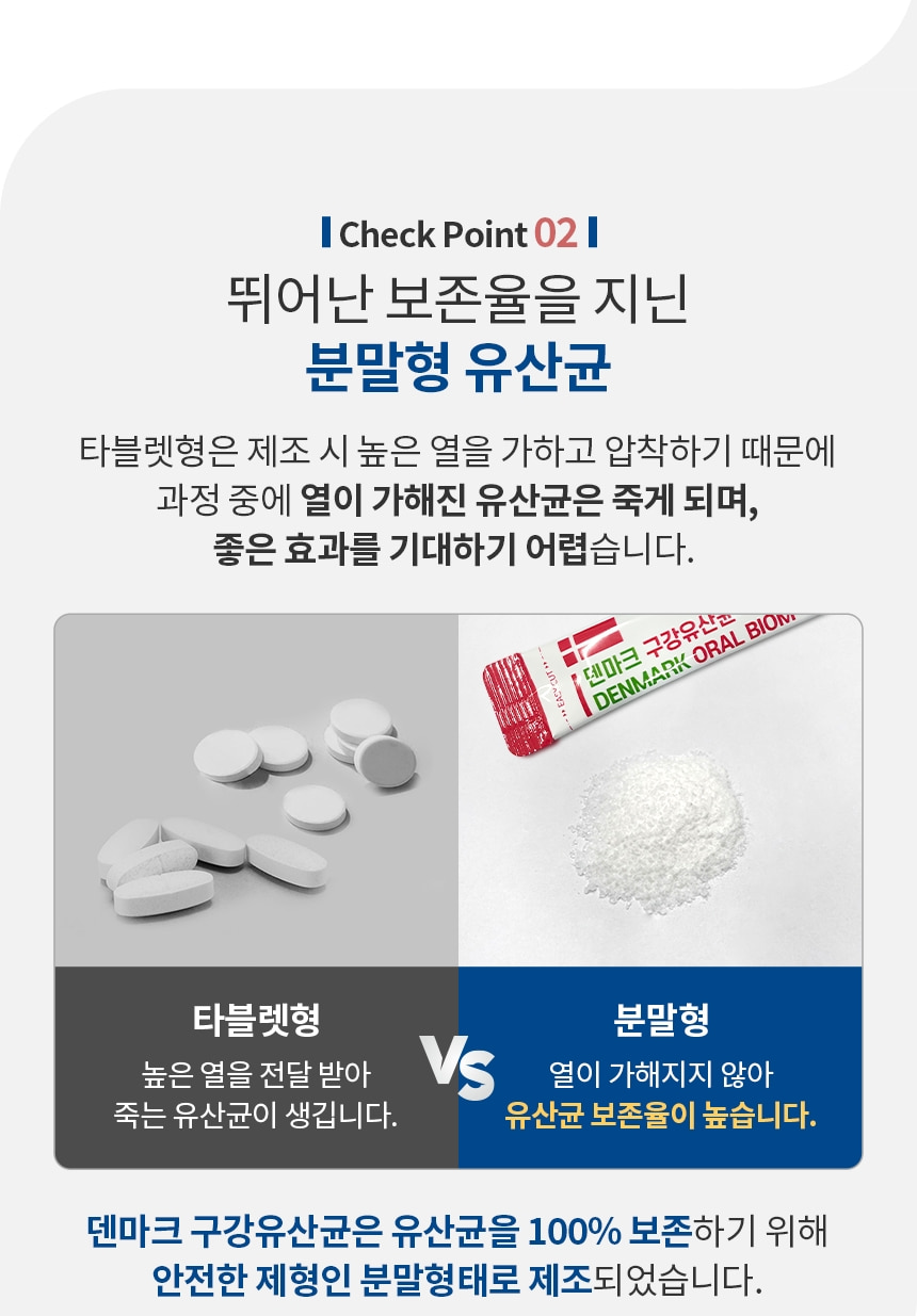 텐마크 LGG 구강 잇몸 특허 유산균 30포 1개월분 LGG 특허  구취제거 구강보존균 - 상세 이미지 4