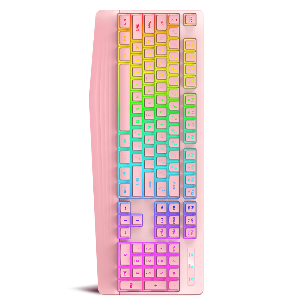 가츠 X104 푸딩 PBT 키캡 RGB 핑크 보글보글 멤브레인 독거미 저소음 키보드 - 메인 이미지