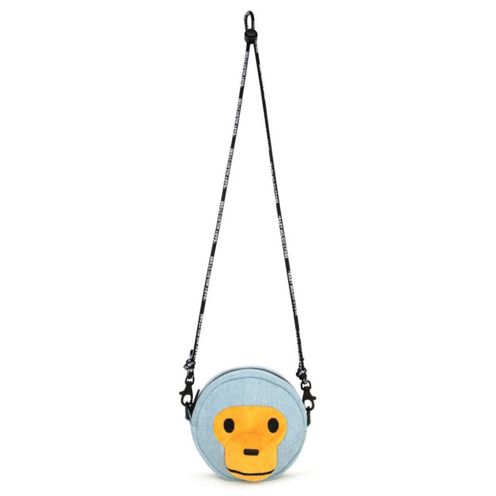 베이프 크로스백 BABY MILO FACE DENIM CROSS BAG 3월 3주차 신상 AK70-190-308 - 메인 이미지