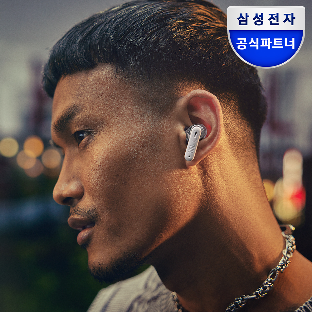 삼성전자 JBL TUNE BEAM2 무선 블루투스 이어폰 노이즈캔슬링 고스트 화이트