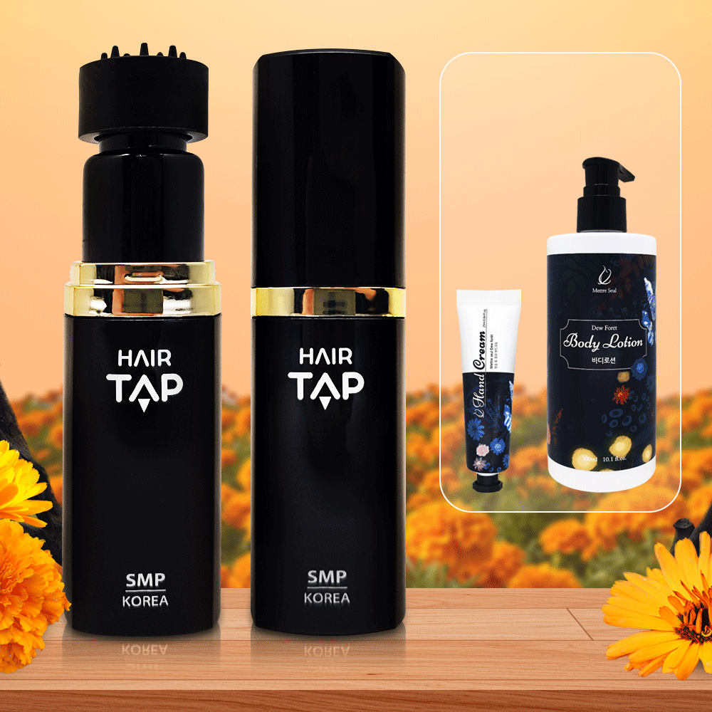 헤어탭 셀프SMP 2개+바디로션+핸드크림 두피각질제거 마사지기 탈모 케어 에센스 두피토닉