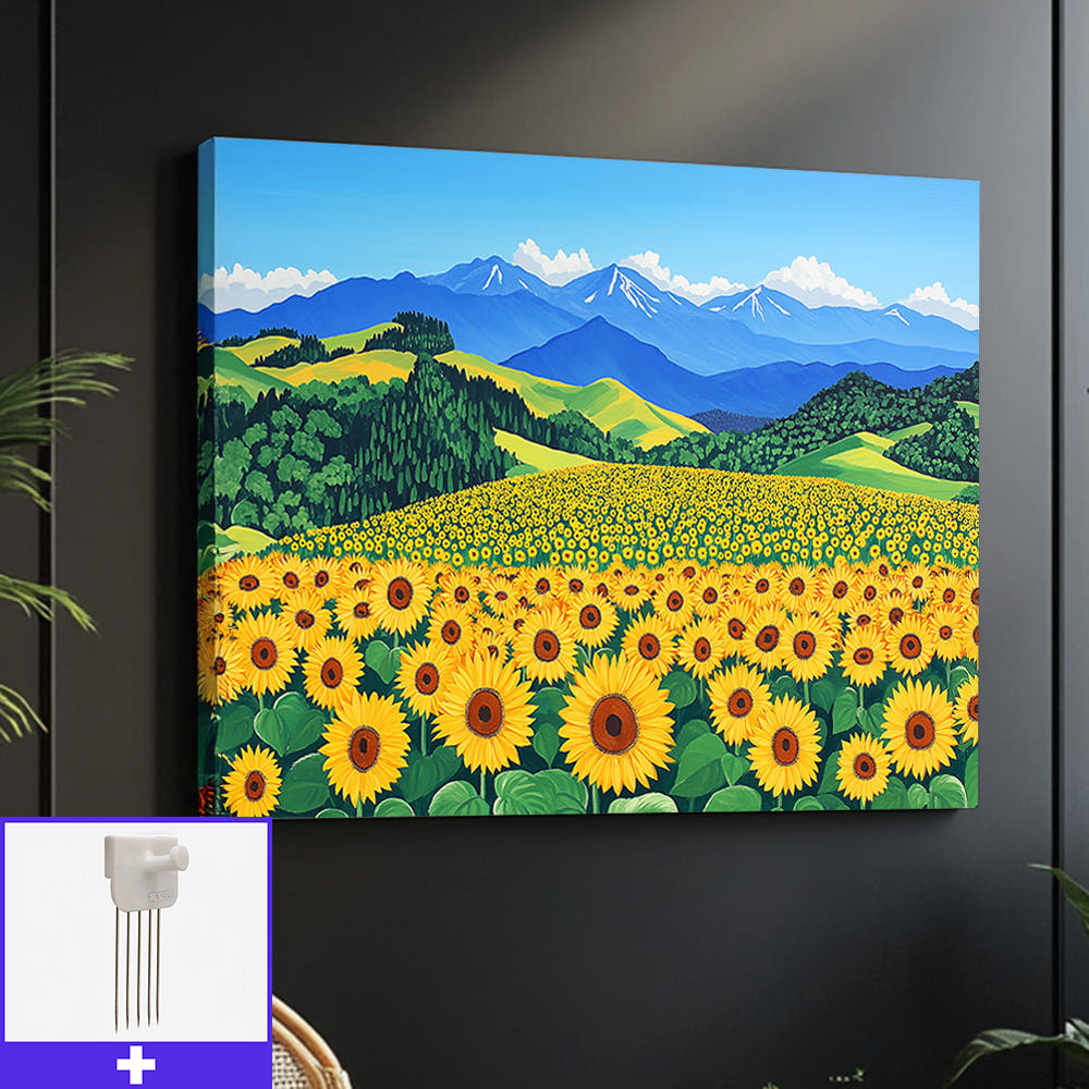 태양의축복 A3 캔버스액자 해바라기그림