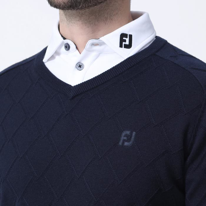 풋조이 FOOTJOY 남성 골프 브이넥 긴팔 스웨터 FJ-F23-M01 3컬러 - 상세 이미지 4