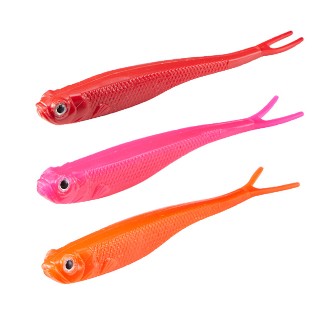 버클리 파워베이트 파워 저크쉐드 5인치 UV 광어웜 다운샷웜 SRD 솔리드레드, 12.7cm(5인치) - 상세 이미지 3