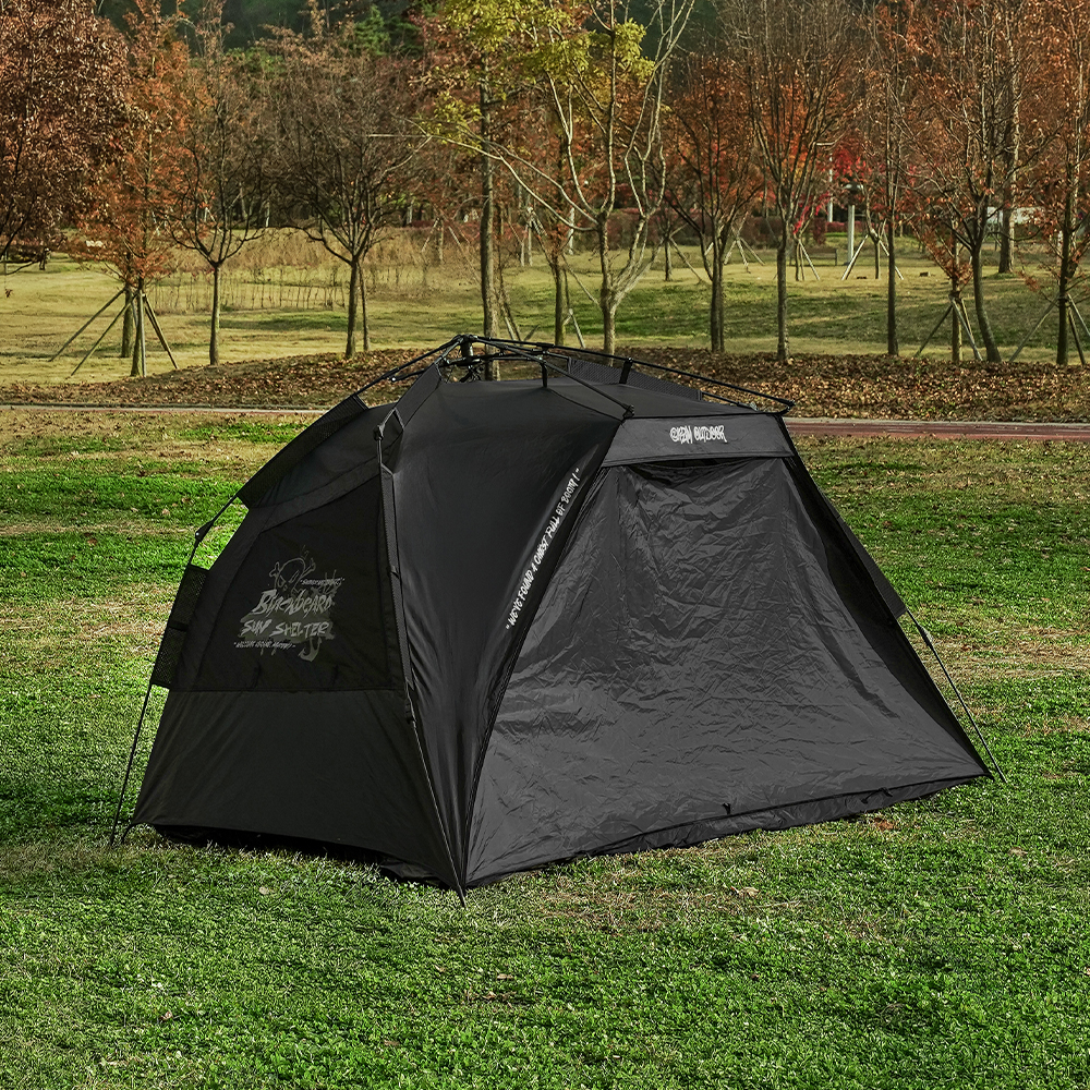 블랙 비어드 선 쉘터 원터치 그늘막 텐트 나들이 피크닉 공원