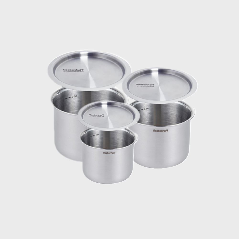 레벤호프 316Ti 스텐 캐니스터 High 3종세트(10cm,12cm,14cm) - 상품 이미지