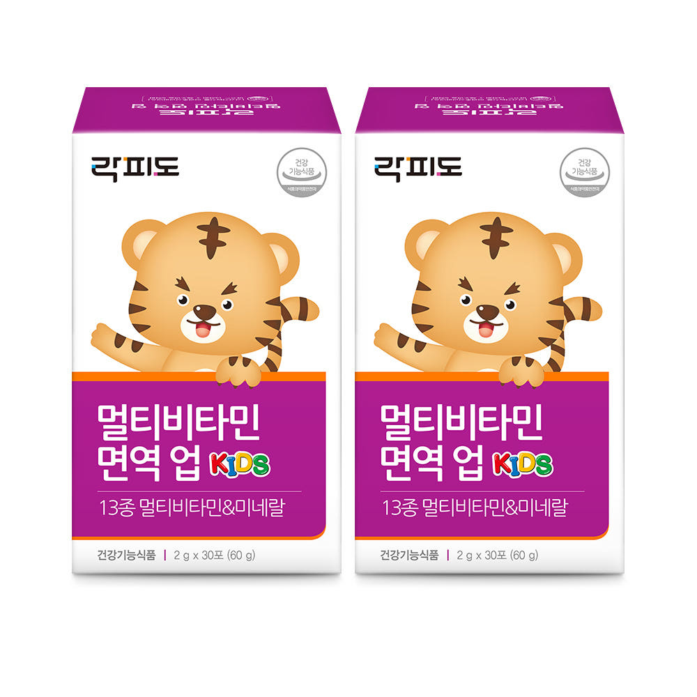 락피도 멀티비타민 면역 업 /13종 멀티비타민&미네랄 30포, 2개