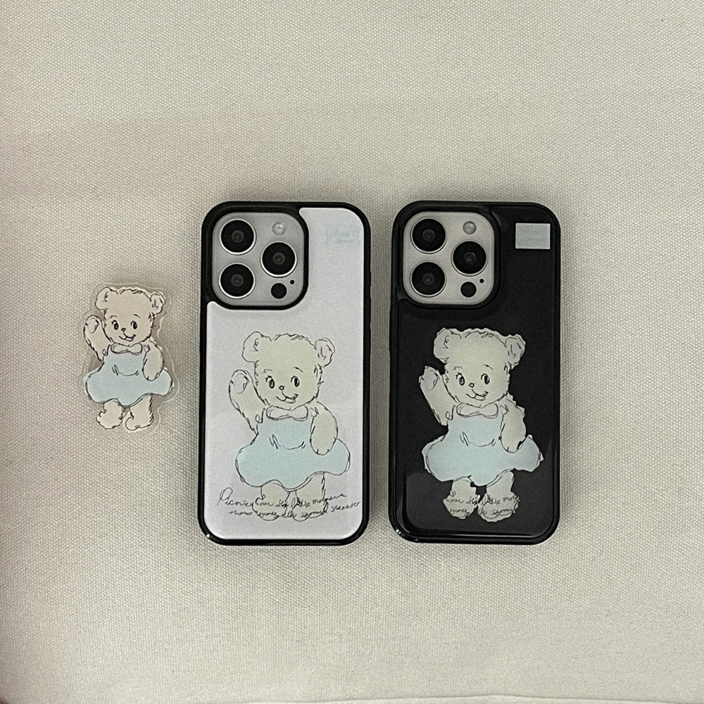 adorable bear 아이폰 갤럭시 에폭시 범퍼 케이스 - 상세 이미지 3