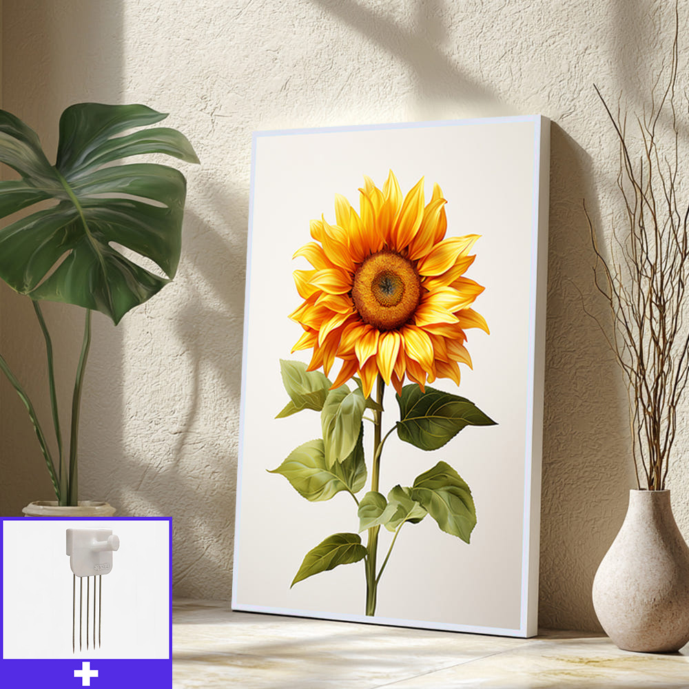 물방울 해바라기 A3 29.7X42cm 무광화이트 알루미늄액자 해바라기그림