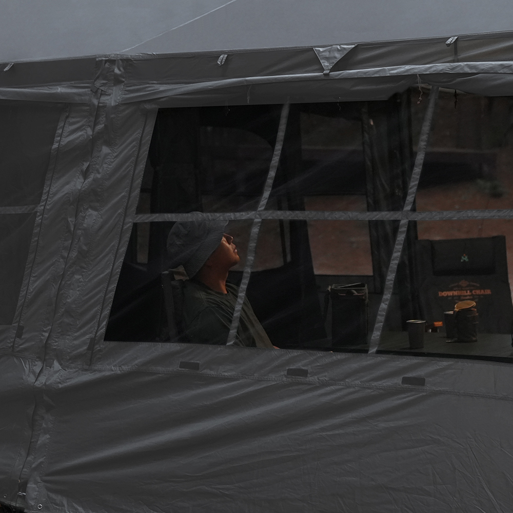 와일드필드 오스카 하우스 텐트 4인용 차콜 캐빈형 리빙쉘 거실형 캠핑텐트