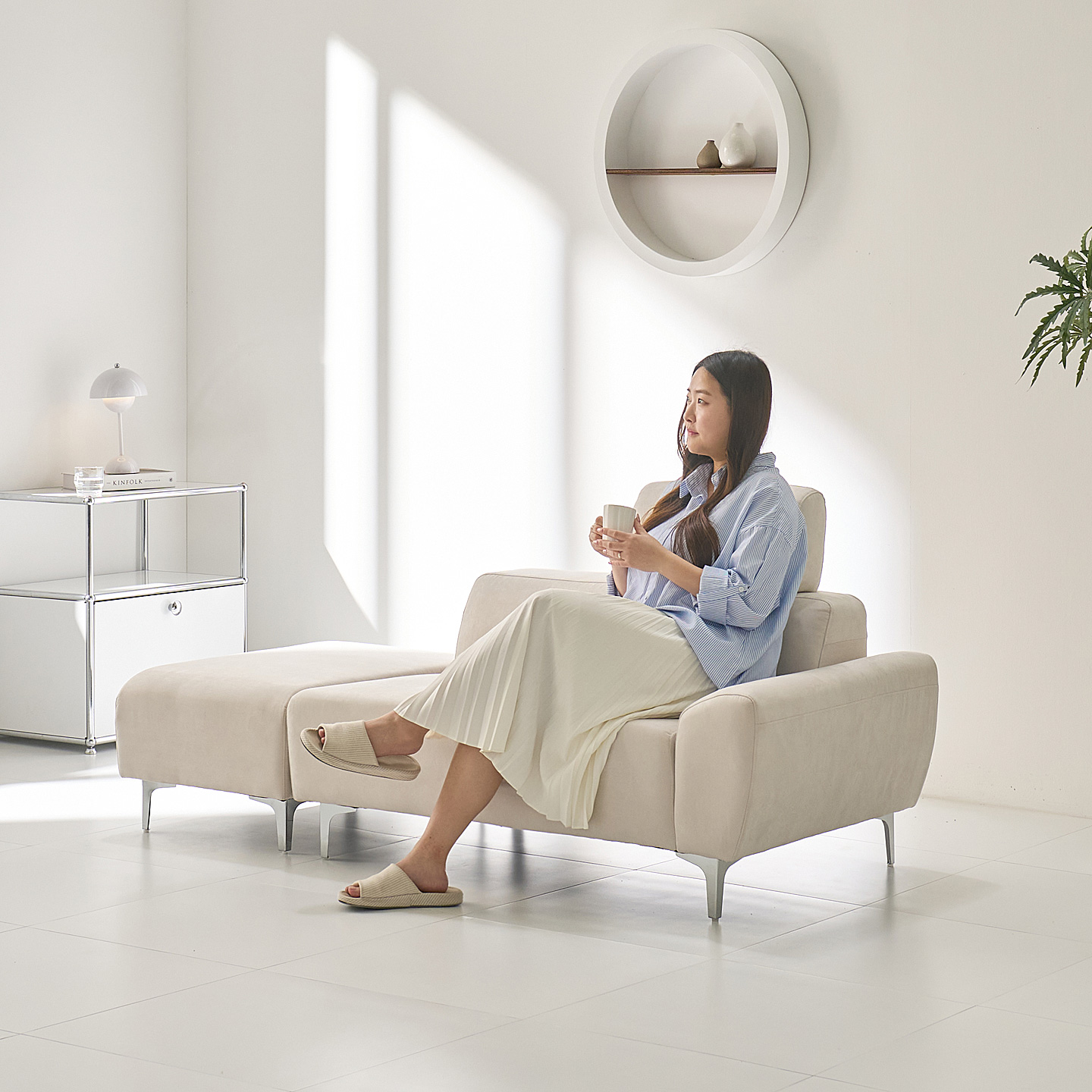 해피아이 캄피나 미니 원룸 소파 아쿠아텍스 2인