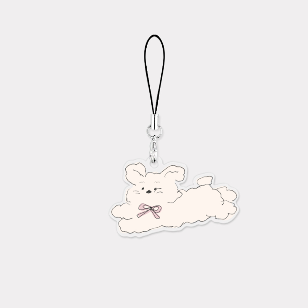 [유기견후원] 허그미도그 디자인 핸드폰 스트랩줄 키링 고리 핸드폰 스트랩