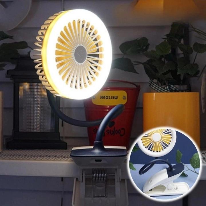 2층 침대용 선풍기 led 집게 선풍기 침대 무드등 선풍기 - 메인 이미지