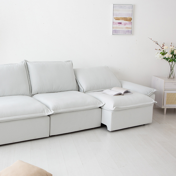 니스코 4인 전동 슬라이딩 패브릭 소파 B020