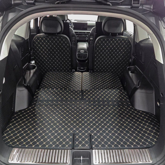 카프트 아이오닉9 트렁크매트 프리미엄 퀼팅 가죽 차박 6인승 자동폴딩